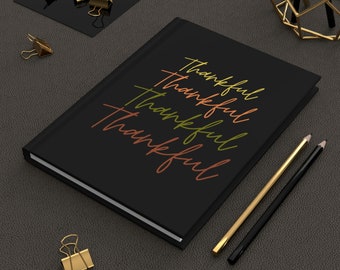Gratitude Journal | Thankful | Hardcover Journal Matte | Thanksgiving