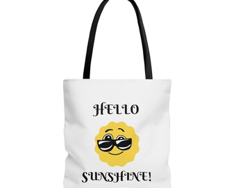 Sac de plage | Bonjour Soleil | Encouragements | Sac fourre-tout | Salutation de motivation