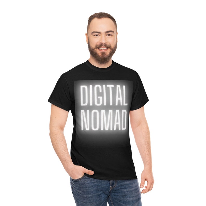 Digital Nomad | Nomad | Unisex Heavy Cotton Tee | Sabbatical | Travel | Global Traveler | Remote image 5