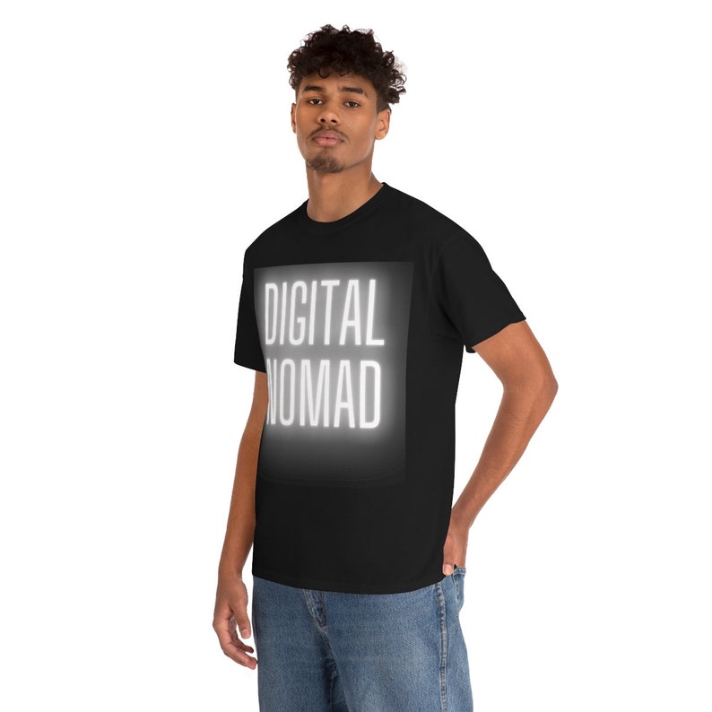 Digital Nomad | Nomad | Unisex Heavy Cotton Tee | Sabbatical | Travel | Global Traveler | Remote image 6