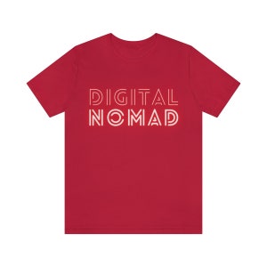 T-shirt met print Digital Nomad | Uniseks jersey met korte mouw afbeelding 2