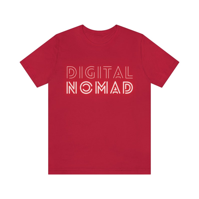 T-shirt met print Digital Nomad | Uniseks jersey met korte mouw afbeelding 2