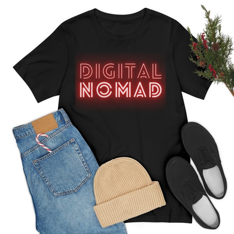 T-shirt met print Digital Nomad | Uniseks jersey met korte mouw afbeelding 6