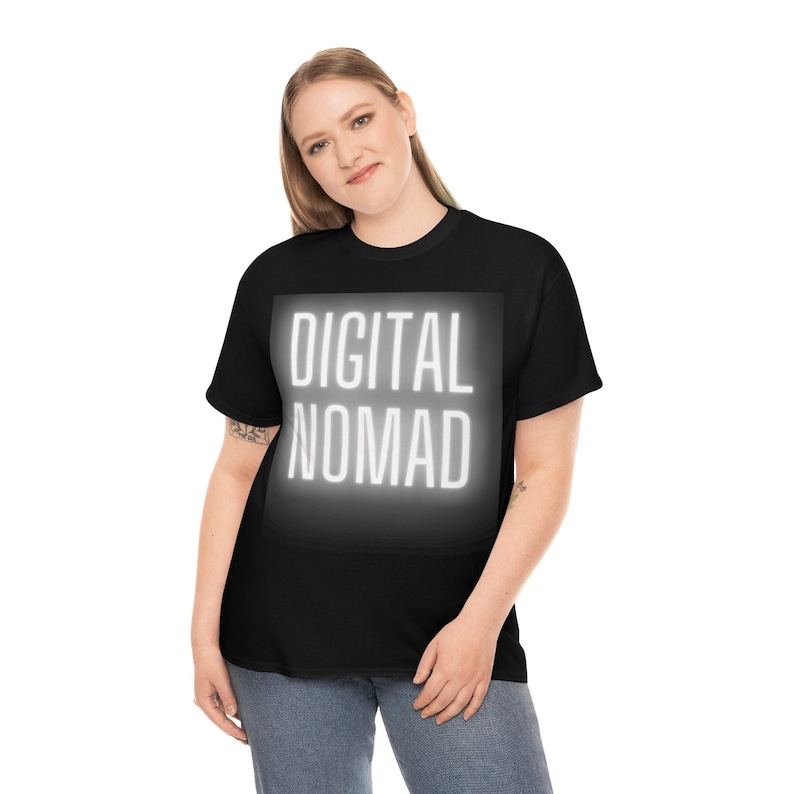 Digital Nomad | Nomad | Unisex Heavy Cotton Tee | Sabbatical | Travel | Global Traveler | Remote image 4