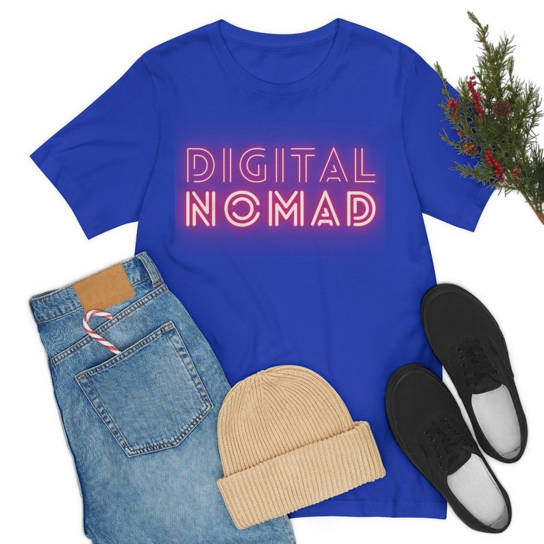 T-shirt met print Digital Nomad | Uniseks jersey met korte mouw afbeelding 9