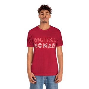 T-shirt met print Digital Nomad | Uniseks jersey met korte mouw afbeelding 5