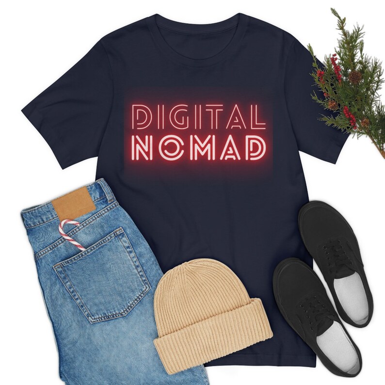 T-shirt met print Digital Nomad | Uniseks jersey met korte mouw afbeelding 7