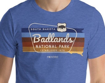 Badlands National Park Shirt | South Dakota Badge Tee | Mount Rushmore State Gift