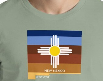 New Mexico Zia Symbol T-Shirt für Sie und Ihn