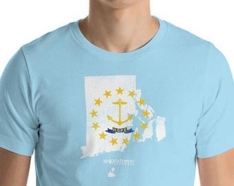 Rhode Island Shirt:  Rhode Island State Flag Vintage Style Unisex t-shirt