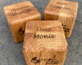 Oak Cubes | Custom Oak Cubes | Wedding Favors | Company Gift | Personalized Oak Cube | Customizable Cubes | Groomsmen Gift | Bridesmaid Gift