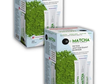 Matcha Premium japanischer Detox-Brenner mit Erdbeergeschmack für Tee- 2 Boxen