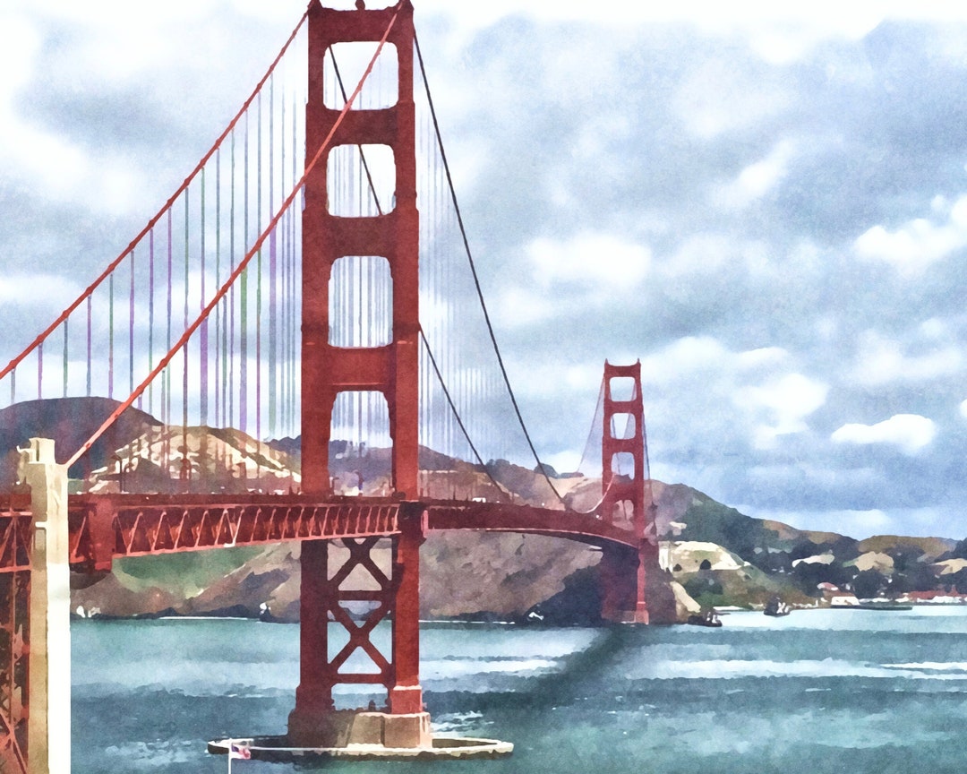 PRINTABLE Wall Art, Golden Gate Bridge Wall Art, Golden Gate Bridge ...