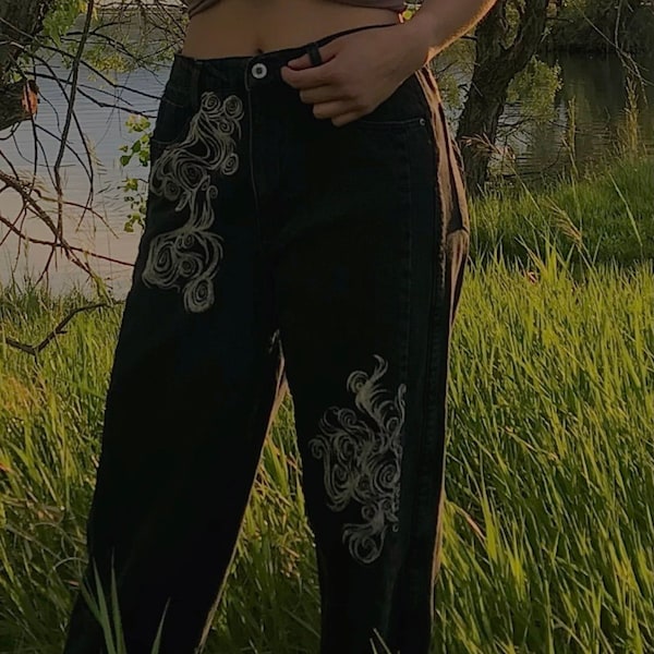 Bleach Design Jeans Etsy