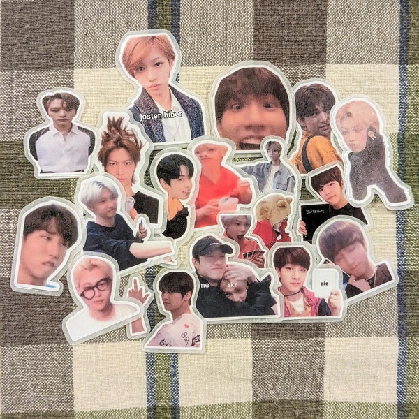 Handmade Stray Kids Meme Sticker grab bag, stray kids funny stickers available from 1 to 25 stickers! | stray kid | skz | stray kid sticker