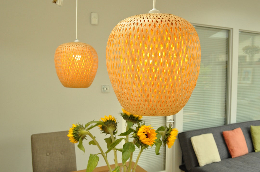 Handmade Rattan Lampshade Pendant or Table Shade Handcrafted Etsy UK