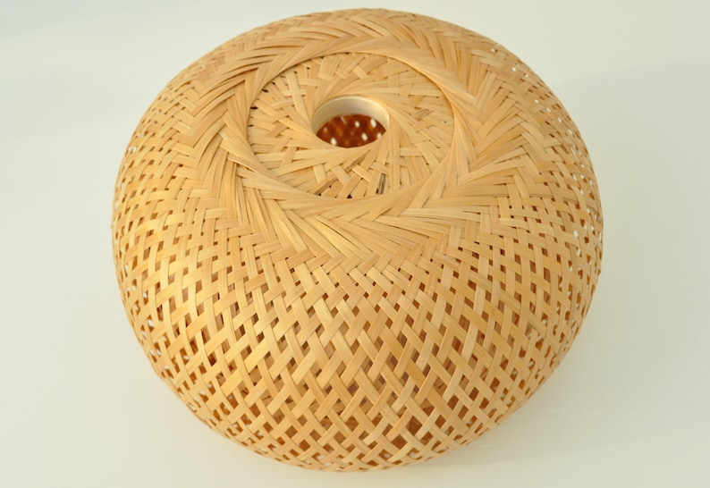 Handmade Rattan Lampshade Pendant Ceiling Light Shade Pumpkin Etsy UK
