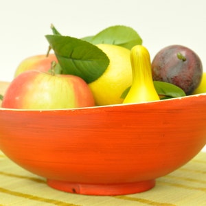 bamboo bowl handmade oval wooden bowl serving bowl fruit sweet bowls fine quality decorative homeware, orange - natural wood brown