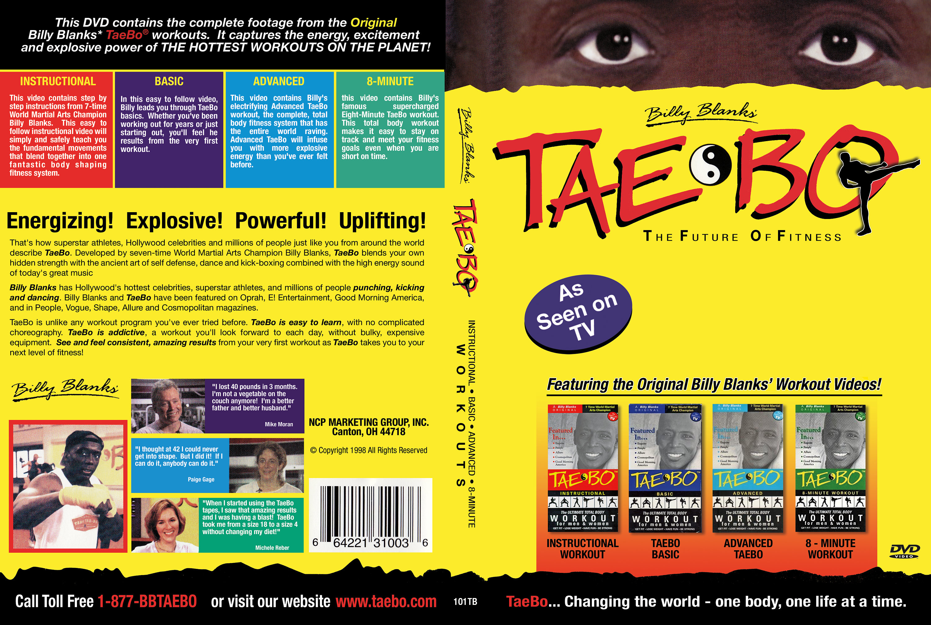 Original Billy Blanks Tae Bo DVD, Tae Bo Workout DVD, Tae Bo Workouts