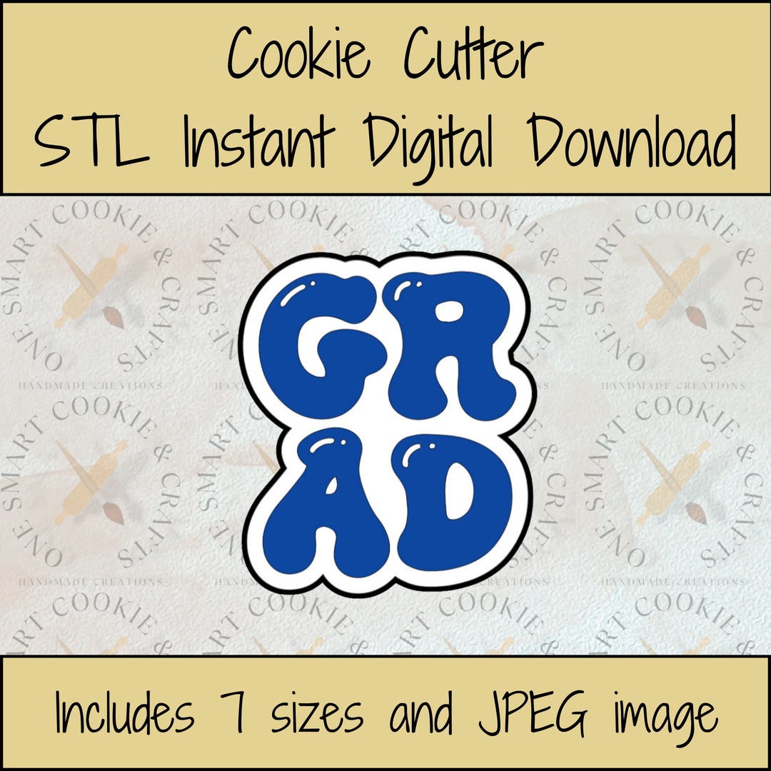 Grad Cookie Cutter Stl/graduation Cookie Cutter STL File/school Cookie ...