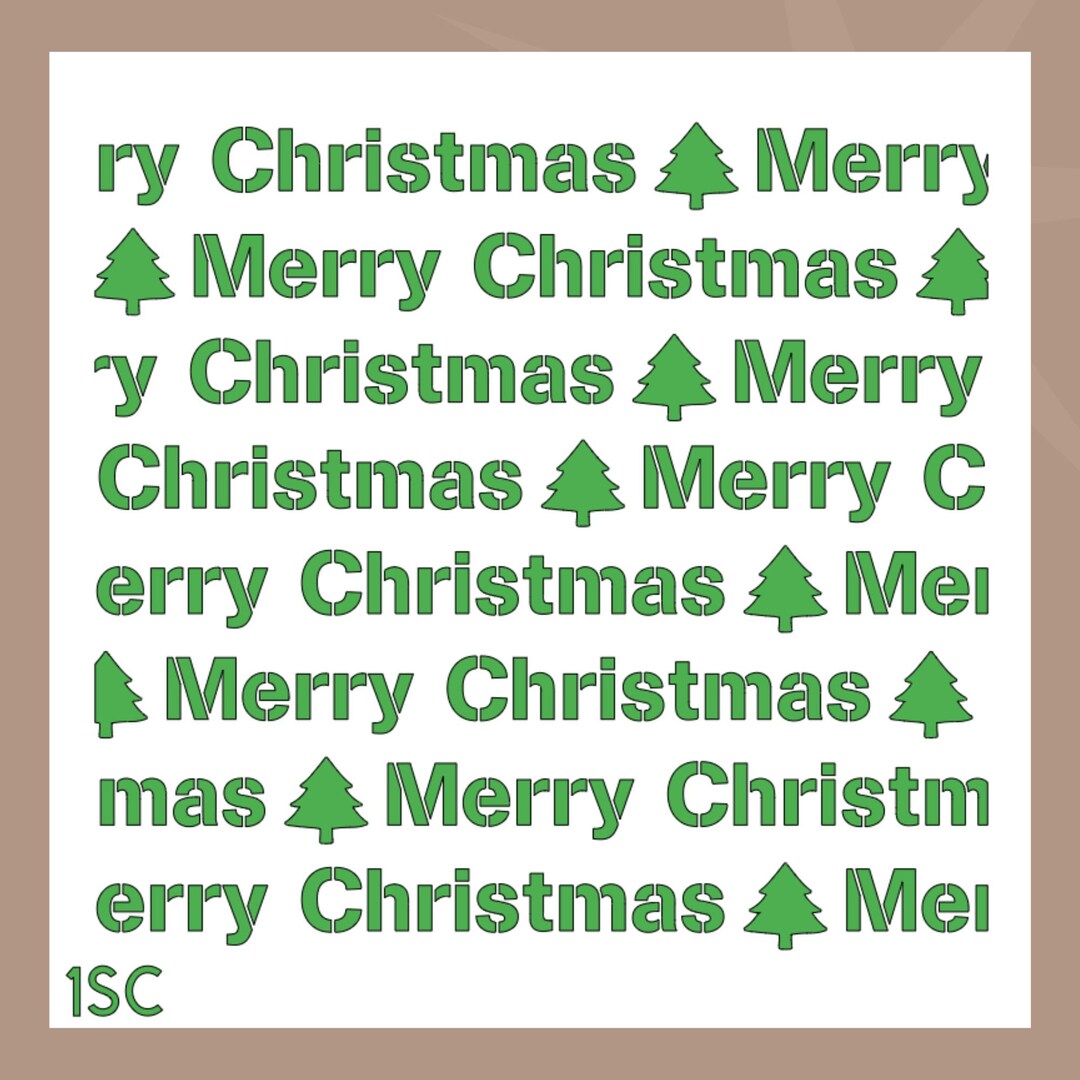 Merry Christmas Cookie Stencil/background Stencil/christmas/cookie ...