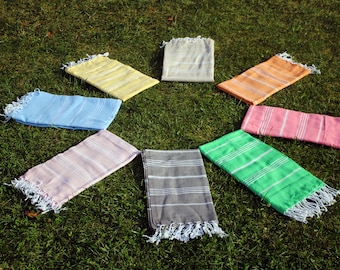 Personalized Turkish Cotton Beach Blanket, Beach Towel, Pool Towel, Lightweight Travel Towel Set