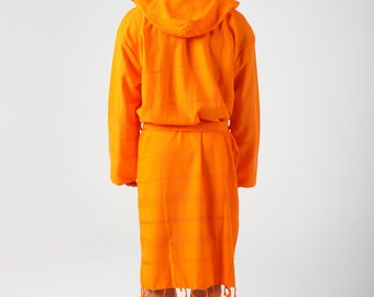 mens orange dressing gown DHgate Mens Orange Kimono Cosplay With Plush Robe, Long... For Anime Costumes