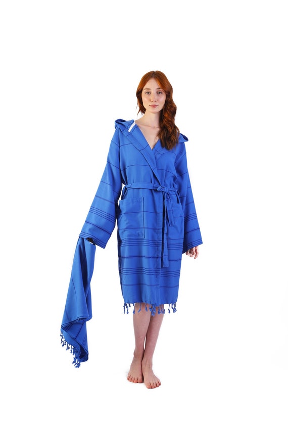 lightweight towelling dressing gown ladies Bown of London Women's Towelling Dressing Gown - Marmara in Green