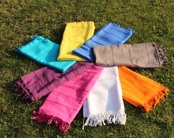 Personalized Turkish Cotton Beach Towel, Beach Cover Up, Beach Wrap, Beach Wedding Sarong, Bridesmaid Gift, Beach Towel Lightweight Towel