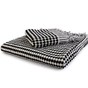 Black and White Soft Turkish Cotton Bath Towel and Hand Towel Set , Bridesmaid Gift, Handwoven Cotton Bath Towel, Cotton Peshtemal, Bath Set