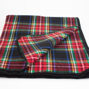 Dark Blue Tartan Plaid Throw Blanket, TV Blanket, Porch Blanket, Cozy Blanket, Couch Blanket, Sofa Throw Blanket, Warm Scarf Shawl Blanket image 7