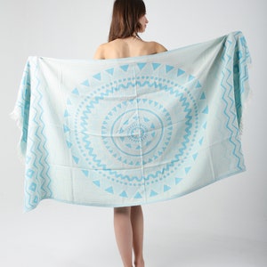 Blue Beach Towel Coverup