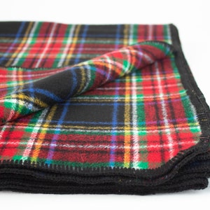 Dark Blue Tartan Plaid Throw Blanket, TV Blanket, Porch Blanket, Cozy Blanket, Couch Blanket, Sofa Throw Blanket, Warm Scarf Shawl Blanket image 4