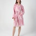 Pink Marrakesh Pattern Turkish Cotton Robe for Women, Lightweight ...