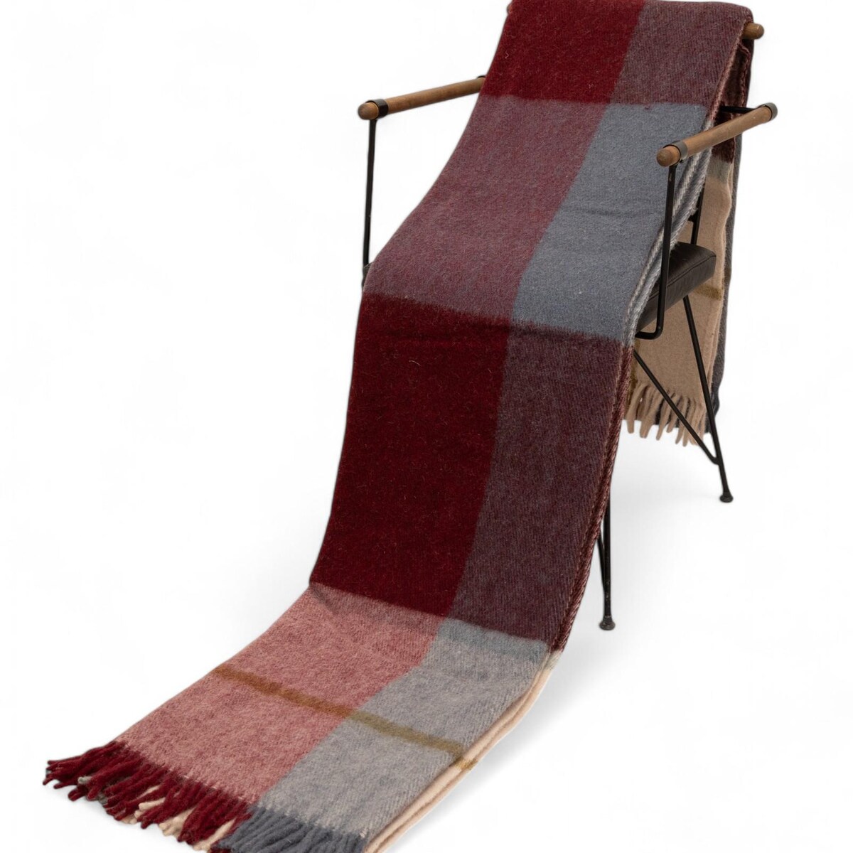 63'' 86.5'' Green / Purple Tartan Plaid Wool Blanket Queen, 100% Wool Blanket, Wool Cozy Blanket, Wool Couch Blanket, Wool Throw
