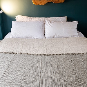 Zachte groene 4-laags mousseline zomerdeken, mousseline sprei koningin, Turkse katoenen babydeken, bedovertrek, bankovertrek, mousseline sprei