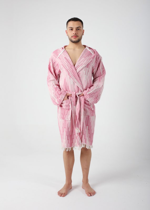 man in pink dressing gown Fluffy Dressing Gown Fluffy Fleece Robe Pink