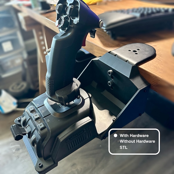 VKB Gladiator Desk Mount - 3D Printed WITH Hardware