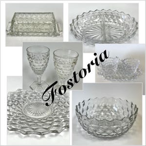 Fostoria American Glass Clear Vintage Glassware