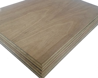 Walnut Plywood panels, 1/8” 3mm, Glowforge ready material, walnut sheets, beautiful texture, excellent quality