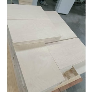 1/8 Birch Plywood 19.75x11.75" Glowforge CNC laser cutting material/ Grade B high polished birch wood panels