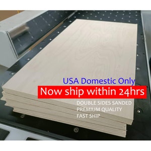 Baltic Birch 1/8 Plywood Sheets for Glowforge laser cutting, CNC, Wood working/ Excellent Quality/ Polished/ Pack of 20