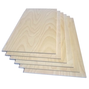 1/4" Baltic Birch Plywood Sheets/ Plywood for Laser, CNC woodworking/ Crafts/ Glowforge ready material