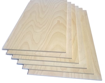 1/4" Baltic Birch Plywood Sheets/ Plywood for Laser, CNC woodworking/ Crafts/ Glowforge ready material