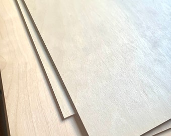 1/8" Baltic Birch Plywood/ 3mm Laser cutting CNC supplies/ Glowforge size/ Woodworking Sheets, 11.5” x 19.5” /DIY Craft material/Unfinished