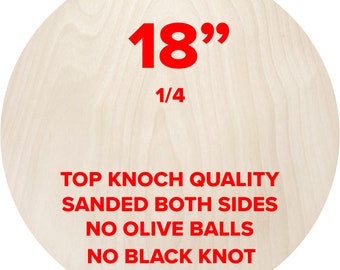 18" Birch Wood Round/ Wood Circle for Signs, CNC, Laser cut/ Top Quality/ 1/4" thick plywood/ 6mm wood rounds/ discs/Double sides polished