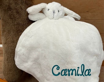 Custom baby lovey | faux fur lovey | personalized animal lovey for babies | Embroidered baby gift | baby shower gift list | lovey blanket