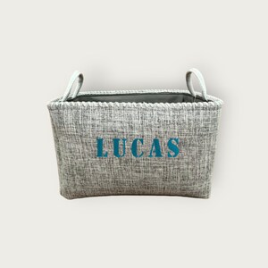 Custom Baby Basket | personalized baby shower gift | embroidered storage basket | diaper basket | soldier baby boy | military mom