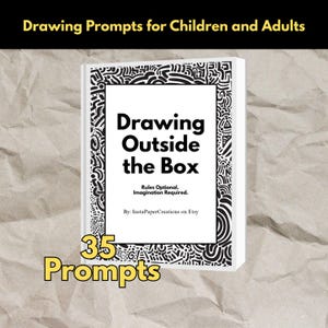 Drawing Prompts, Instant Digital Download, Creative Art Challenge, Printable PDF