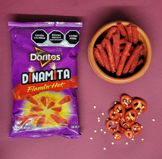 Doritos Flamin' Hot Flavor Tortilla Chips Purple Bag SABRITAS Mexico 58 G  for sale online